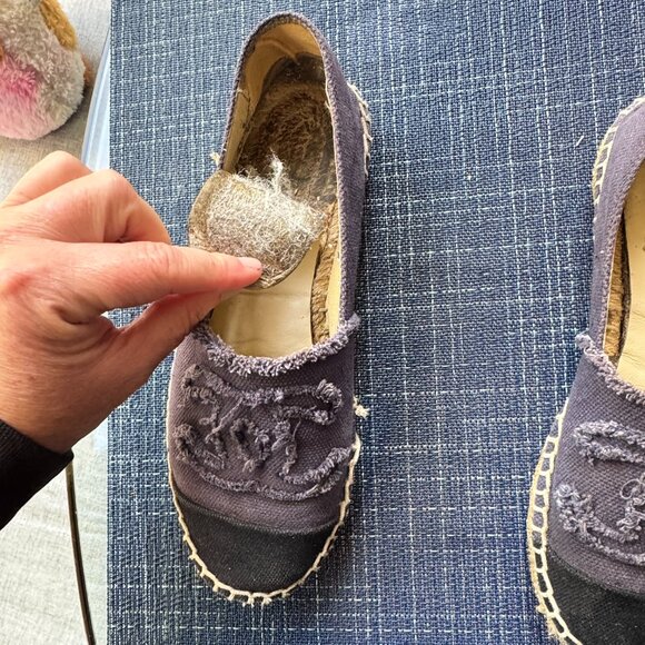 Chanel Dark Blue/Noir Espadrilles Size 36 - Picture 2 of 6